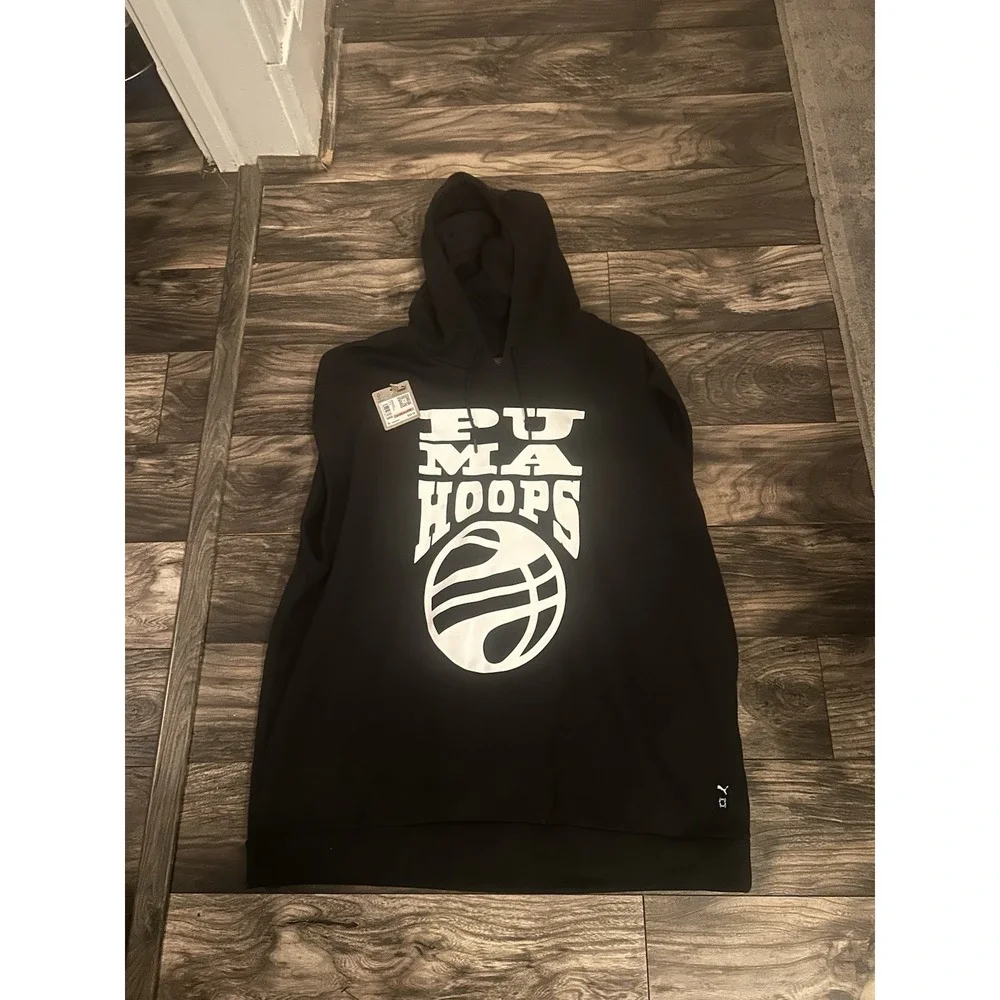 NWT Mens 3XL Puma Hoops Posterize 2.0 Sleeveless Hoodie Black Basketball Gym 507